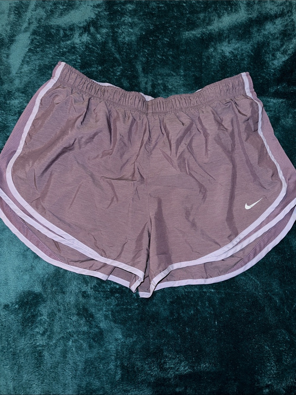Nike Women’s Plum Athletic Shorts with Light Purple Trim
